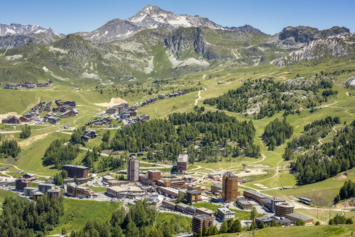 Vue sur Aime la Plagne et Plagne Centre
