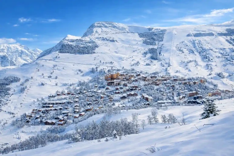 Une partie du domaine skiable de la station de ski des Deux Alpes
