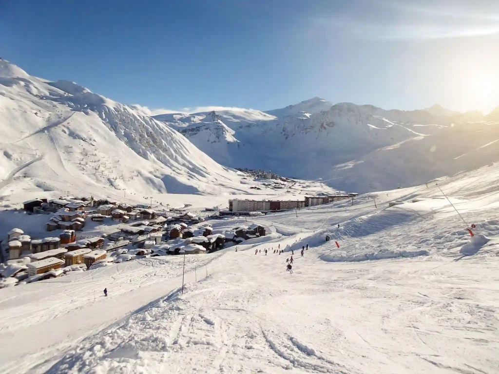 La station de ski de Tignes en hiver