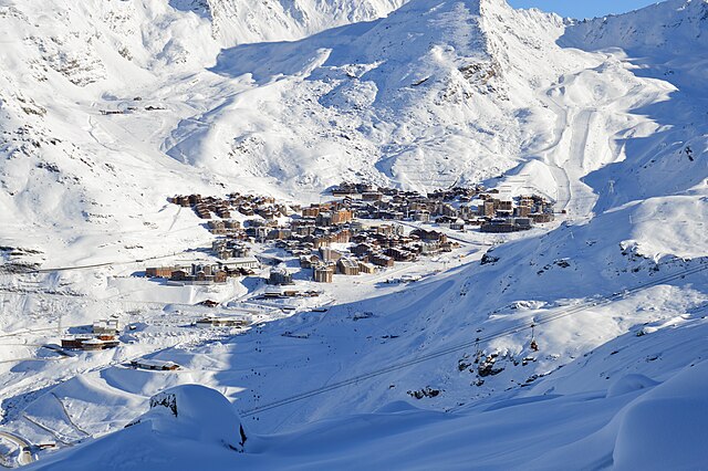 La station de ski de Val Thorens en plein hiver