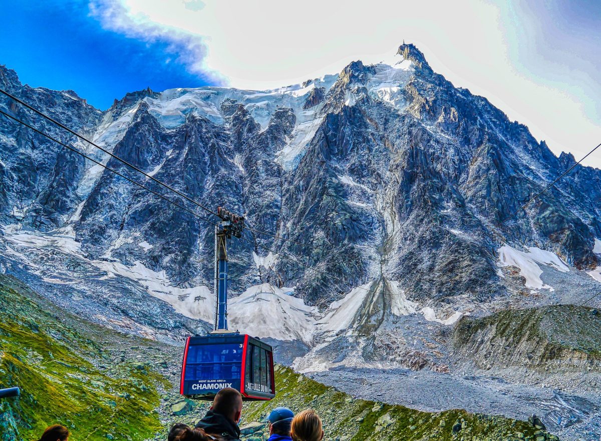 Le téléphérique de l'Aiguille du Midi à Chamonix