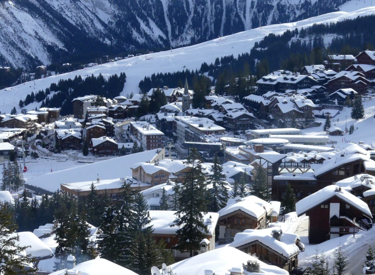 La station de Courchevel 1850 en hiver