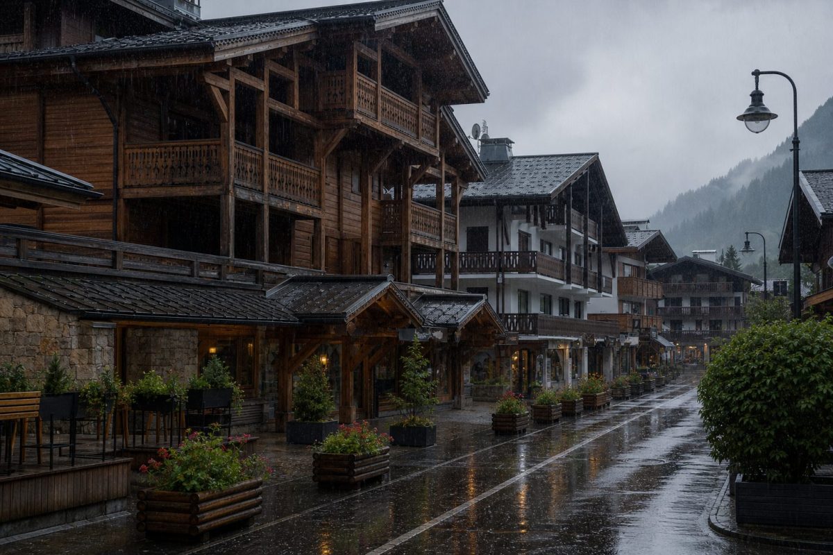 Les Gets sous la pluie