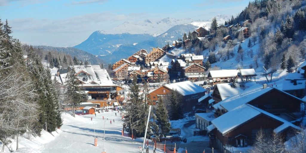 La station de ski de Méribel en hiver