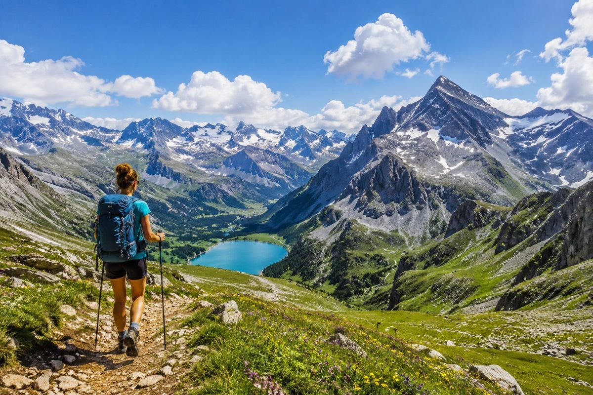 Illustration d'une randonnée dans le Parc de la Vanoise près de Val d'Isère