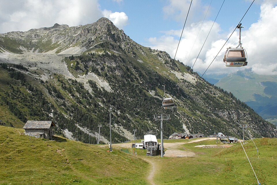 La station des Arcs en été