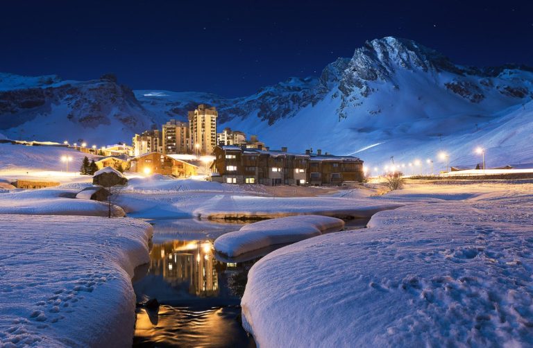 La station de ski de Tignes en hiver