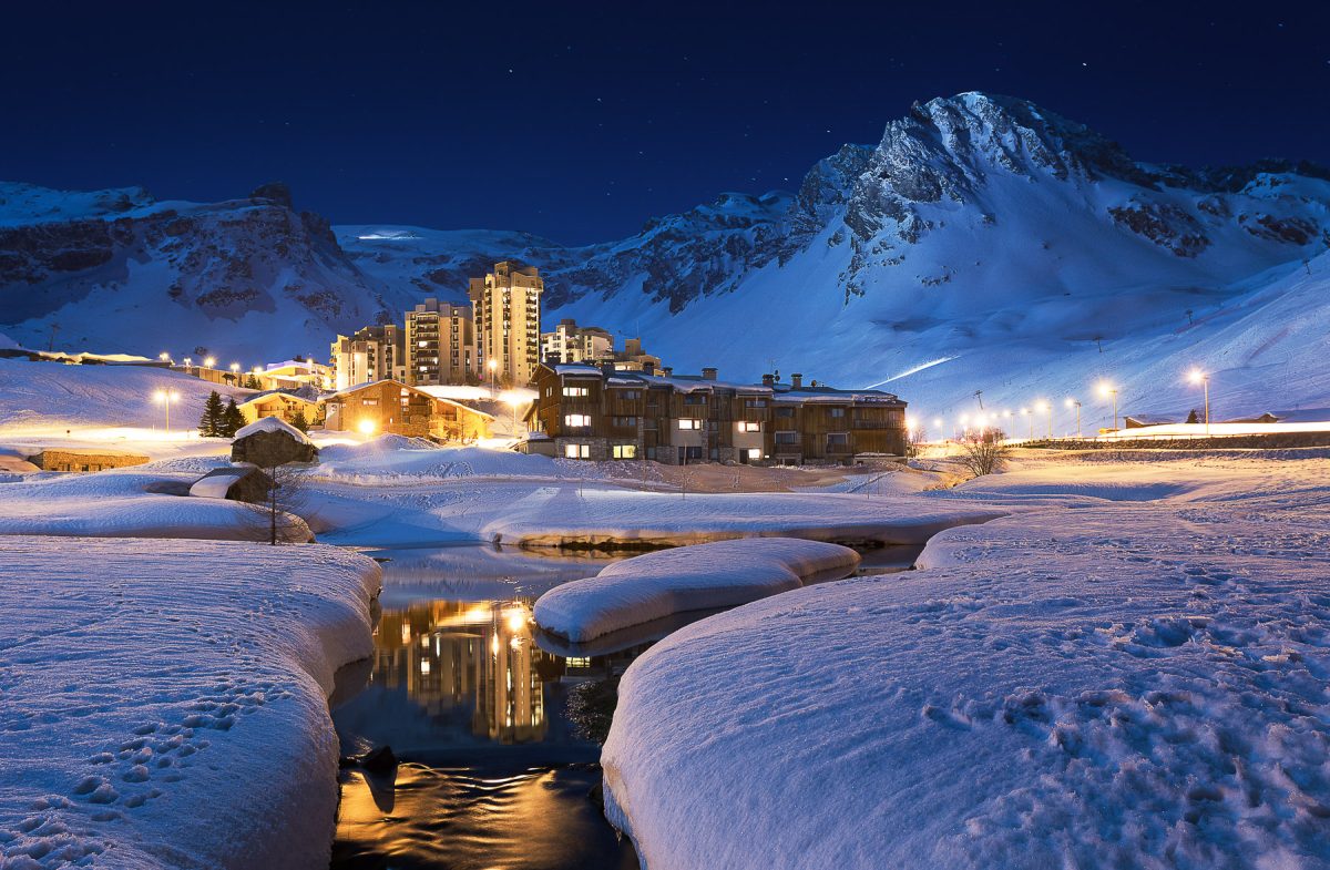 La station de ski de Tignes en hiver