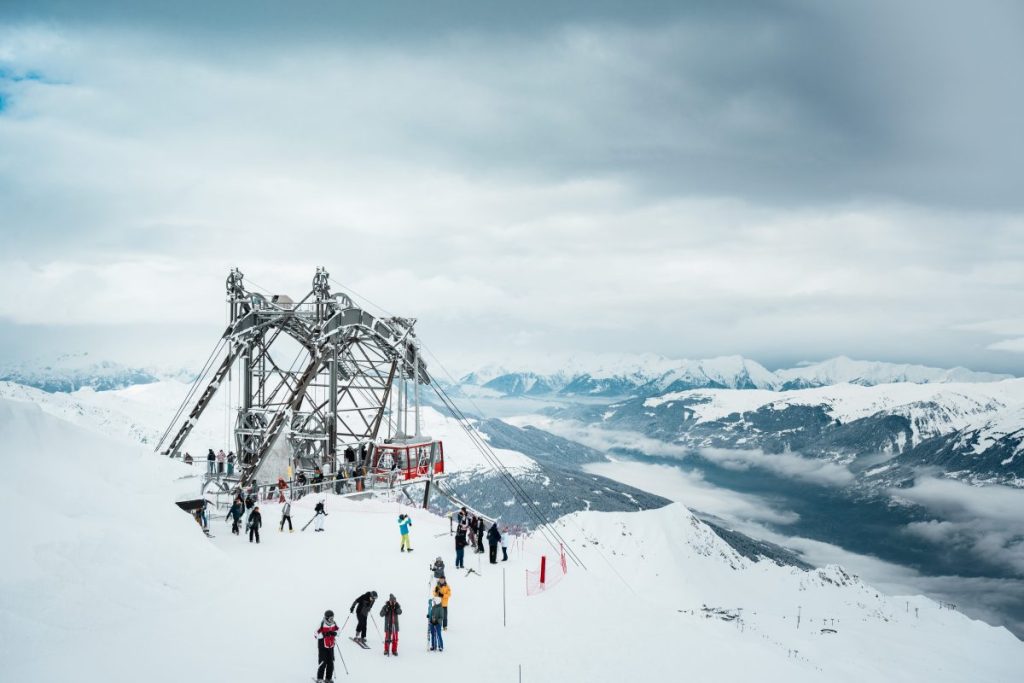 Le téléphérique de l'Aiguille Rouge aux Arcs
