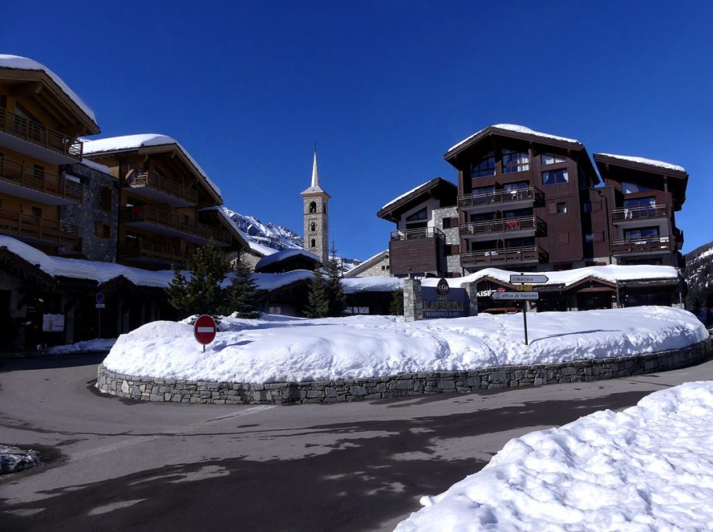Le centre de Tignes 1800 en hiver