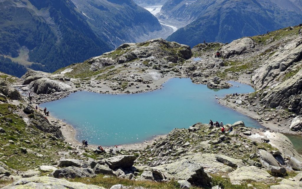 Le Lac Blanc, à Chamonix, en été