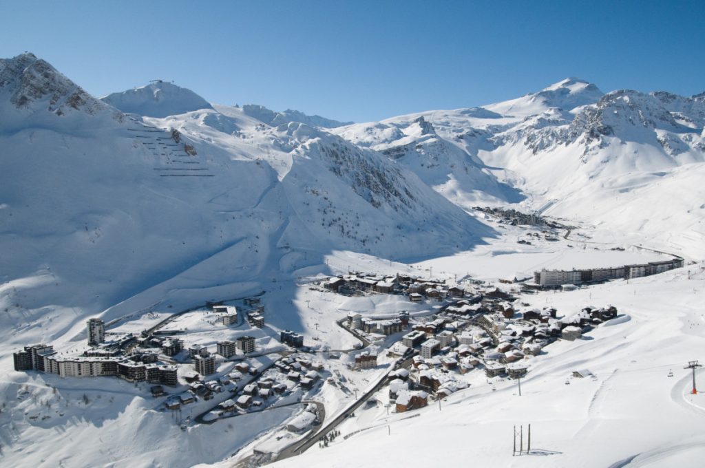 La station de Tignes en hiver