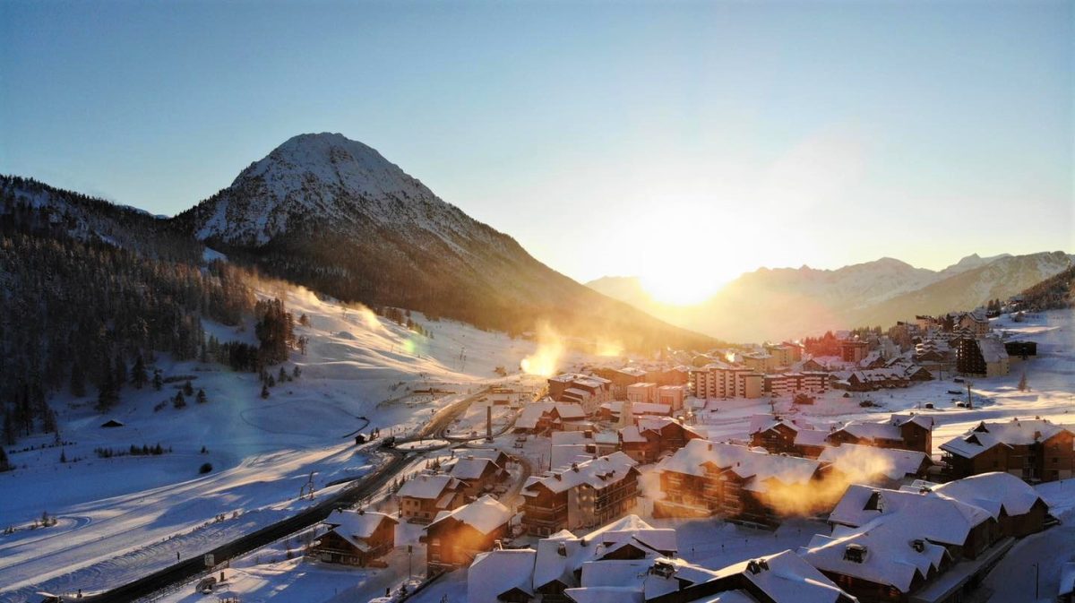 La station de ski de Montgenèvre, dans les Hautes-Alpes