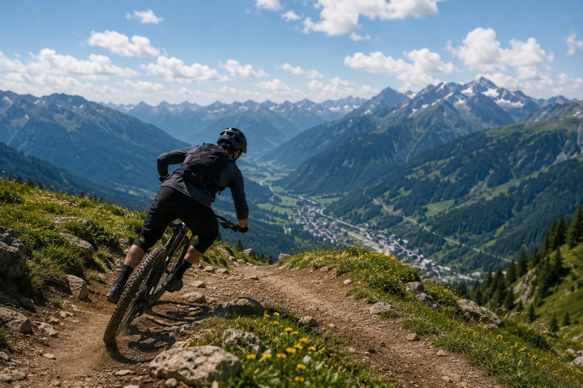 Un vététiste lors du Bike Festival de Verbier 2026
