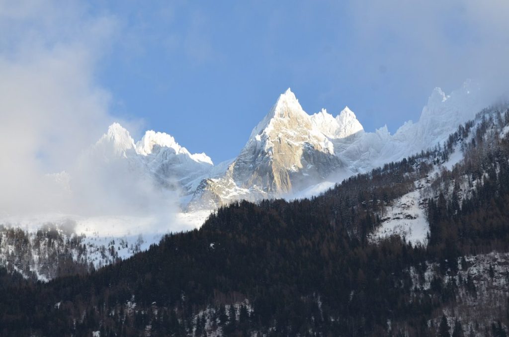 Les sommets environnants de la station de Chamonix Mont-Blanc