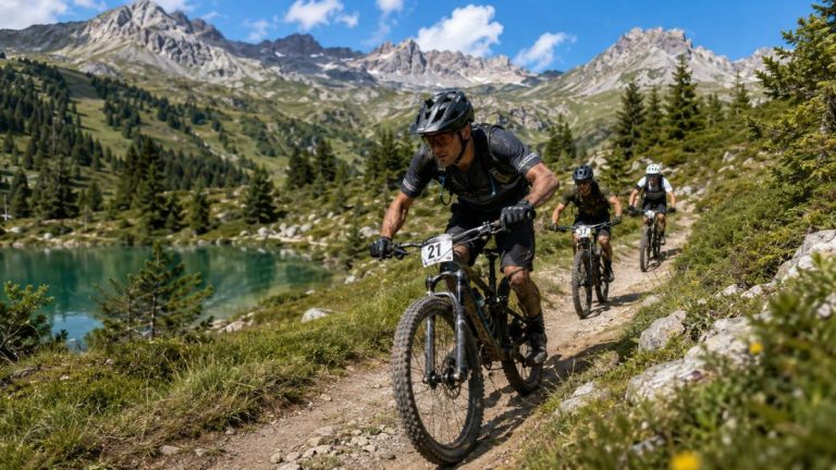 Un concurrent de The Cycling Event à Courchevel