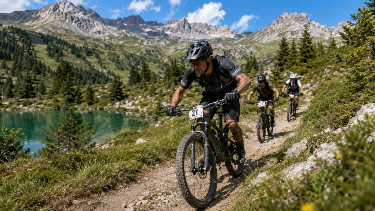Un concurrent de The Cycling Event à Courchevel