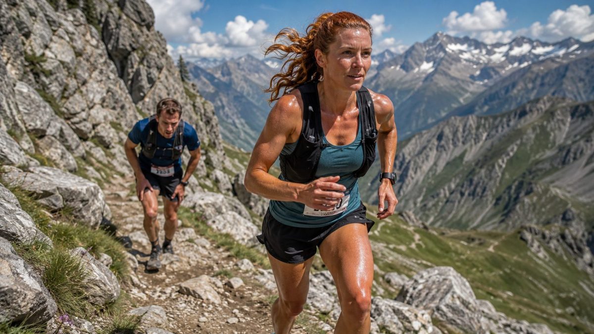 Une concurrente et un concurrent de la course Galibier Thabor 2026