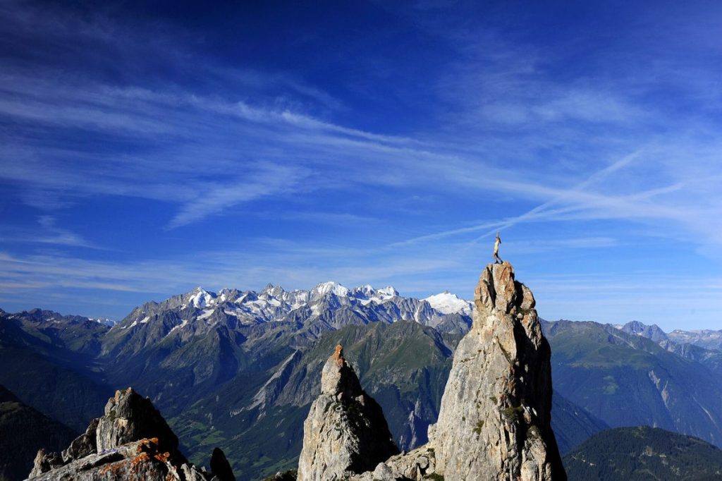 Pierre Avoi et les montagnes autour de Verbier en été