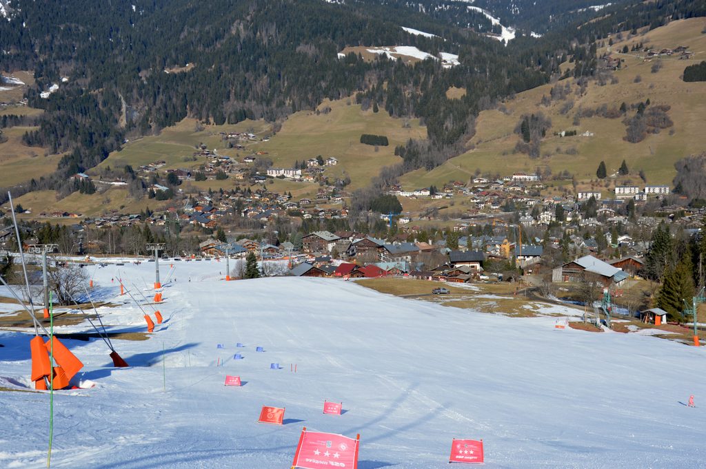 Vue de Megève depuis les pistes de ski