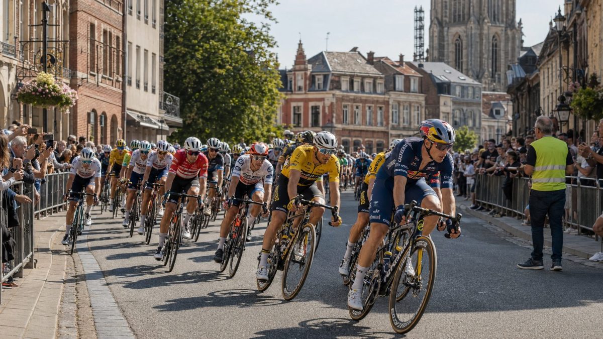 Coureurs de vélo en compétition