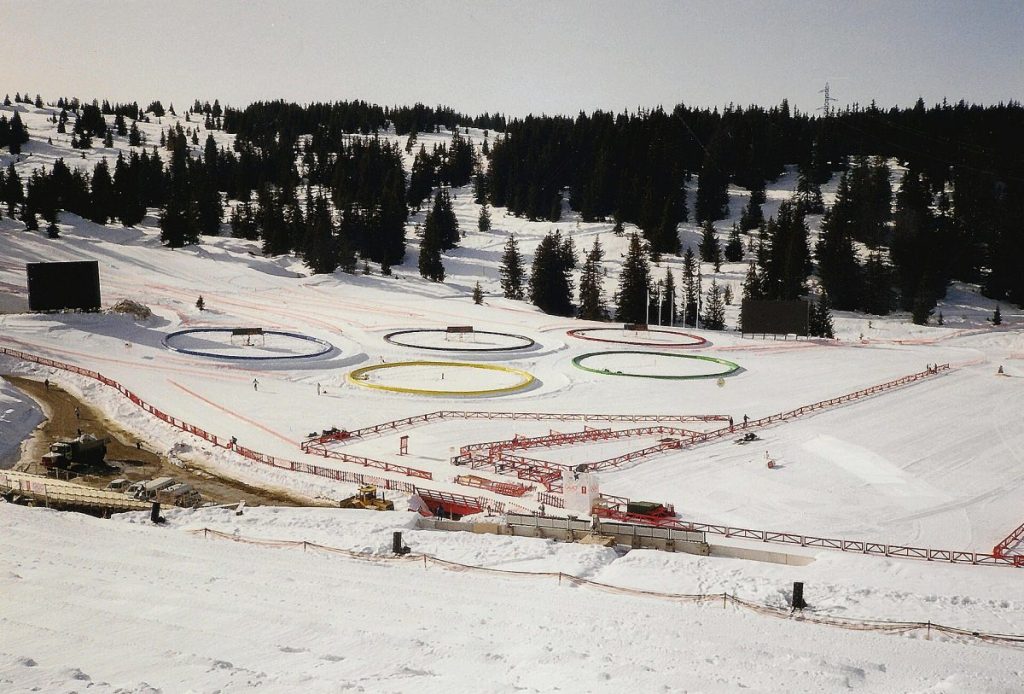 Stade de ski nordique et de biathlon des Saisies en hive