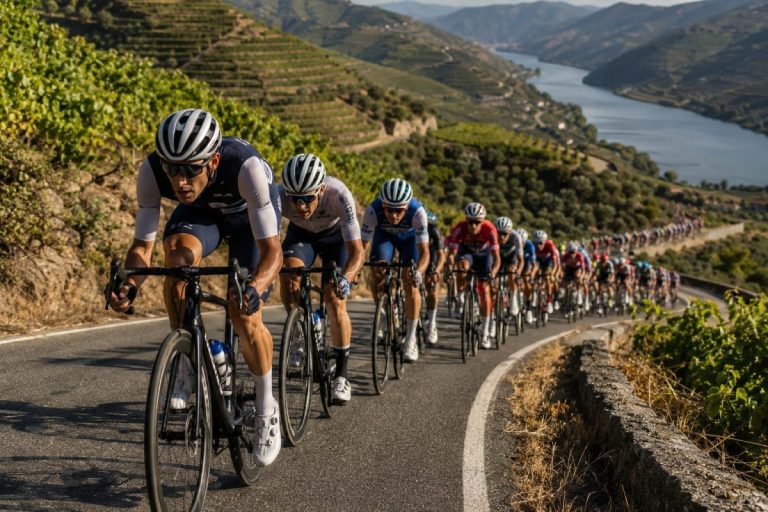 Les coureurs du Tour du Portugal 2026 sur la route