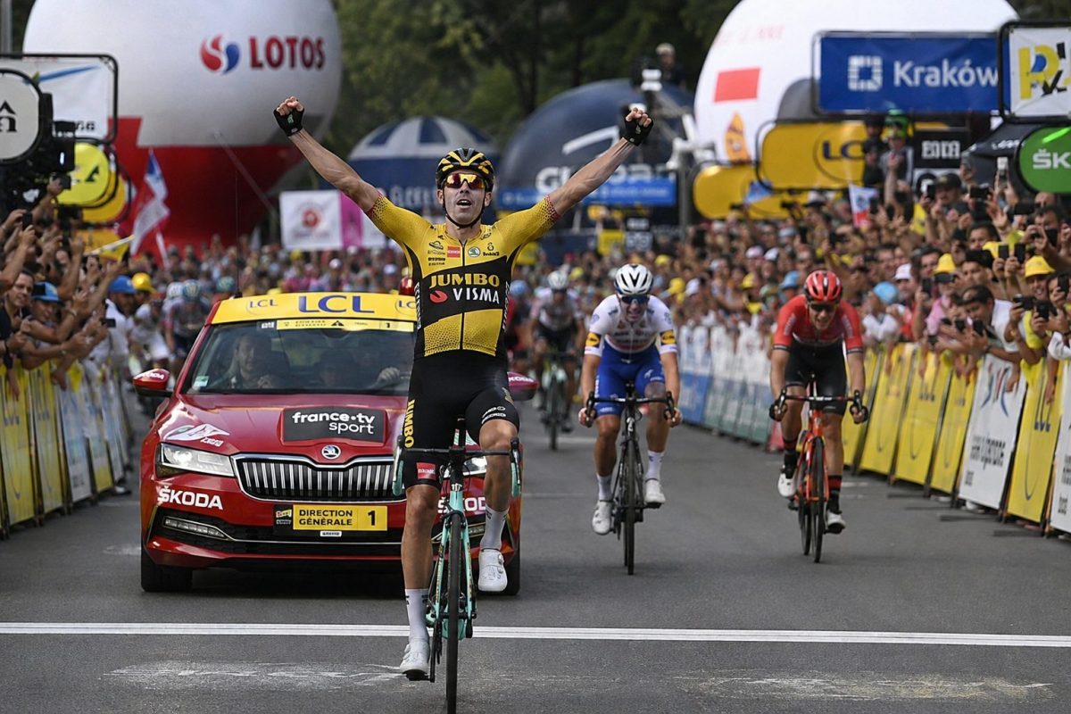 Un coureur victorieux lors de la dernière étape du Tour de Pologne 2026