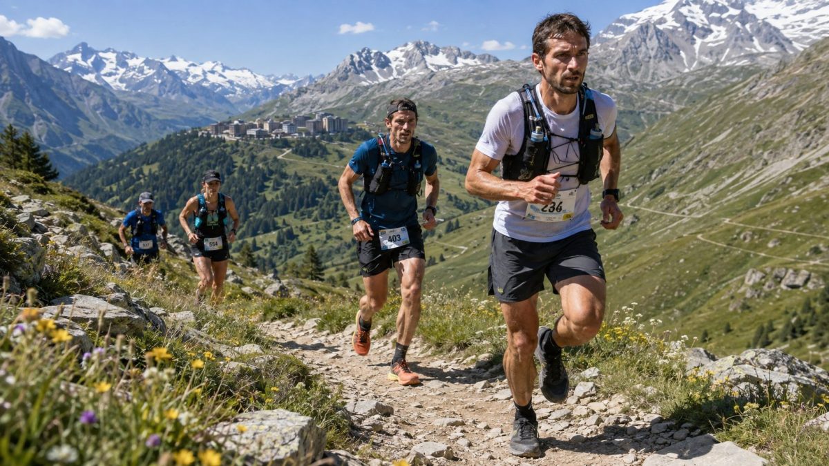 Des participants du Trail des Arcs, en Savoie