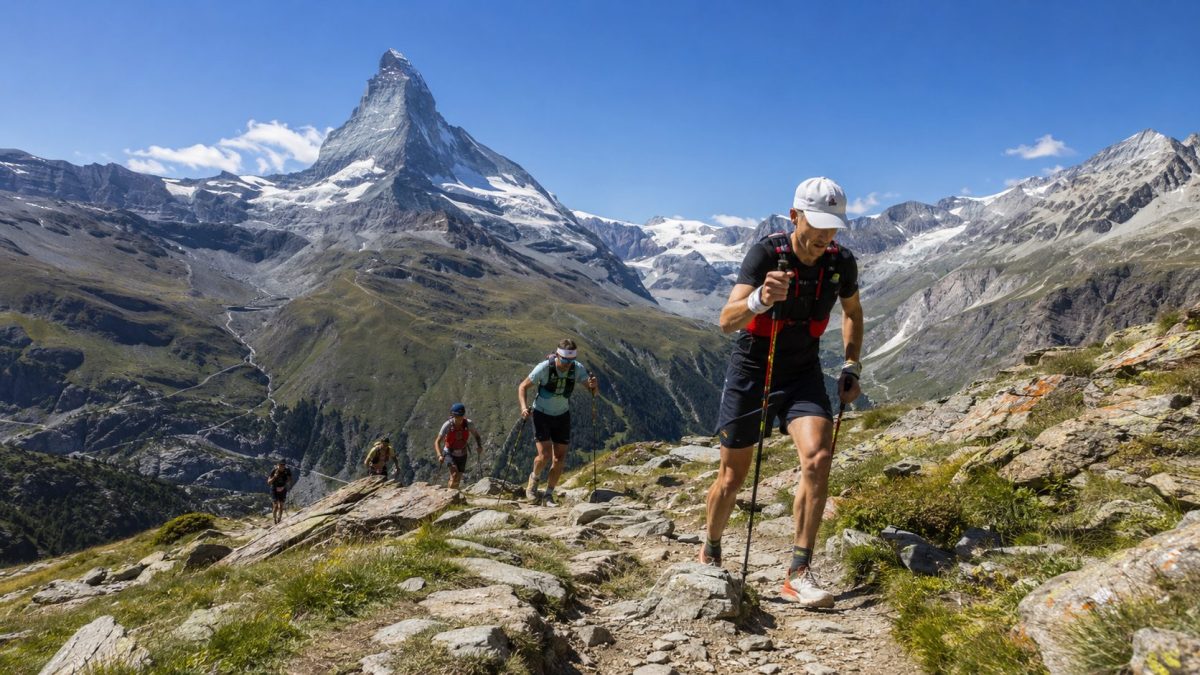 Des concurrents participant au Trek Matterhorn 2026