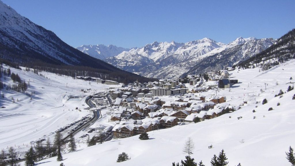 Vue aérienne de la station de ski de Montgenèvre