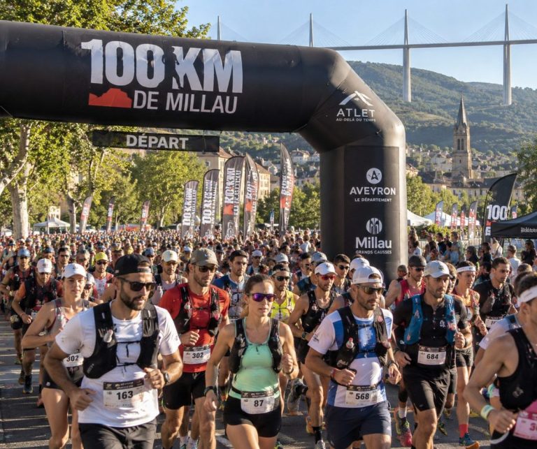 Le départ des 100km de Millau 2026