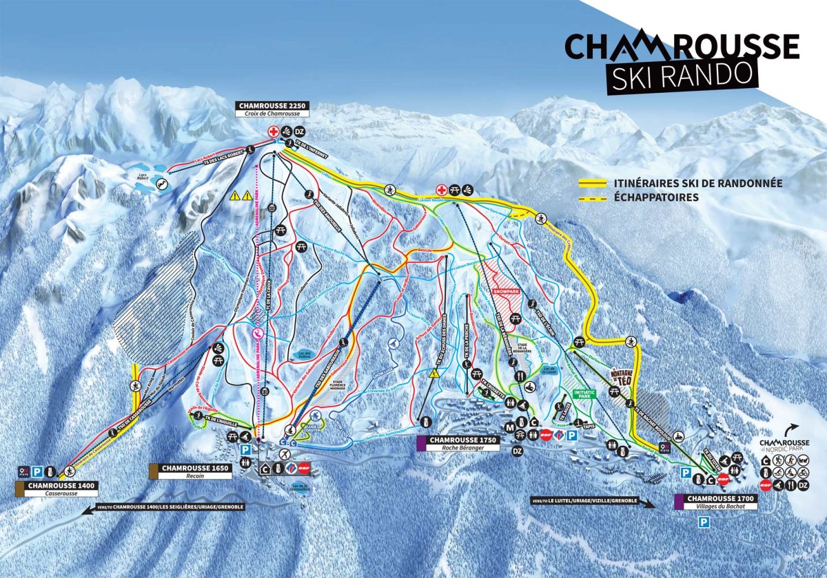 Plan des pistes de Chamrousse