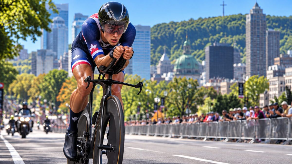 Un concurrent des championnats du monde de cyclisme 2026 CLM