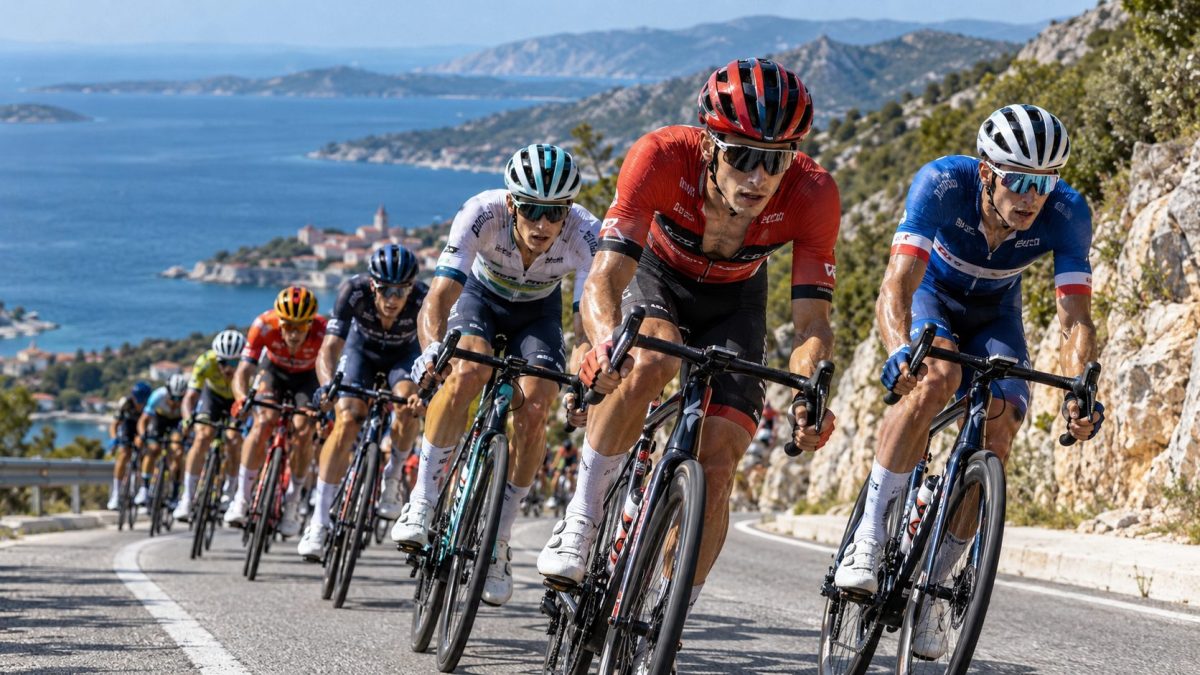 Le peloton de la Cro Race 2026