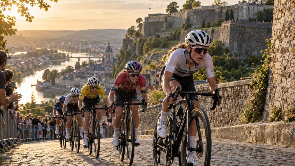 Le peloton féminin du GP de Wallonie 2026