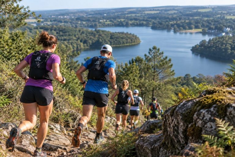 Des coureuses et coureurs participant au Grand Trail du Lac de Sillé 2026