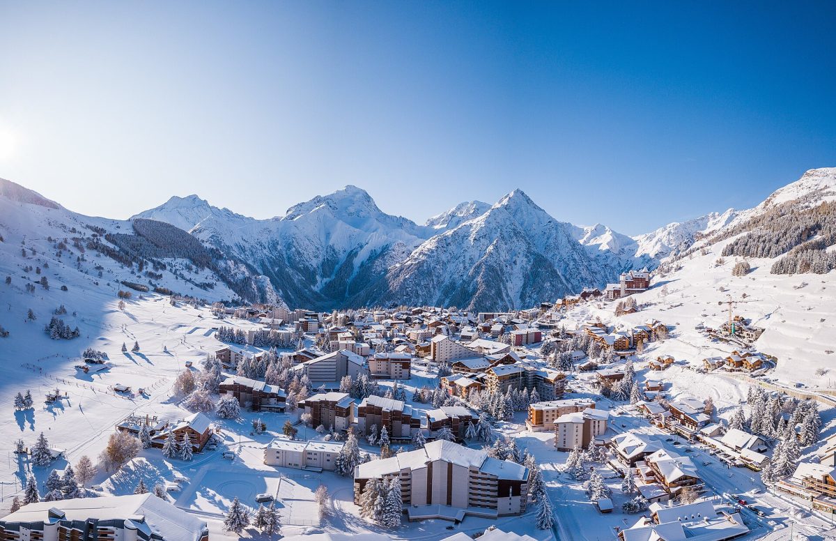 La station des Deux Alpes en hiver