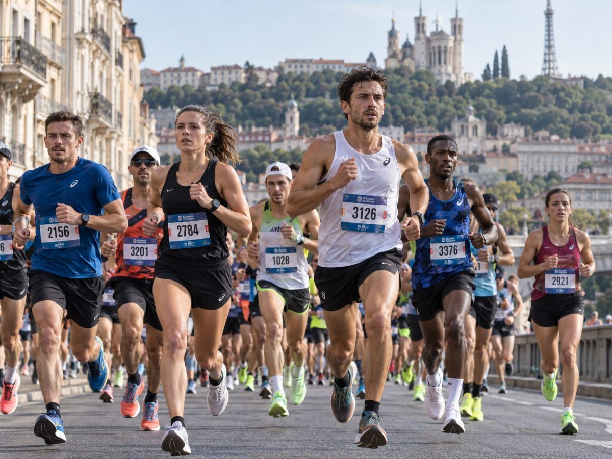 Coureurs et coureuses du Run in Lyon 2026 en pleine course dans les rues de Lyon