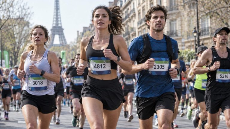 Des concurrents du Marathon de Paris 2026