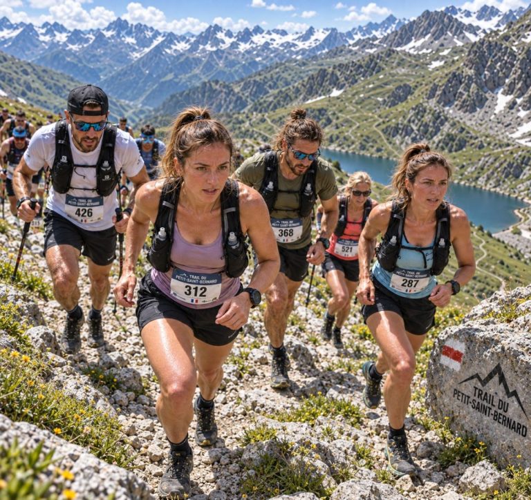 Des concurrents du Trail du PEtit Saint-Bernard 2026