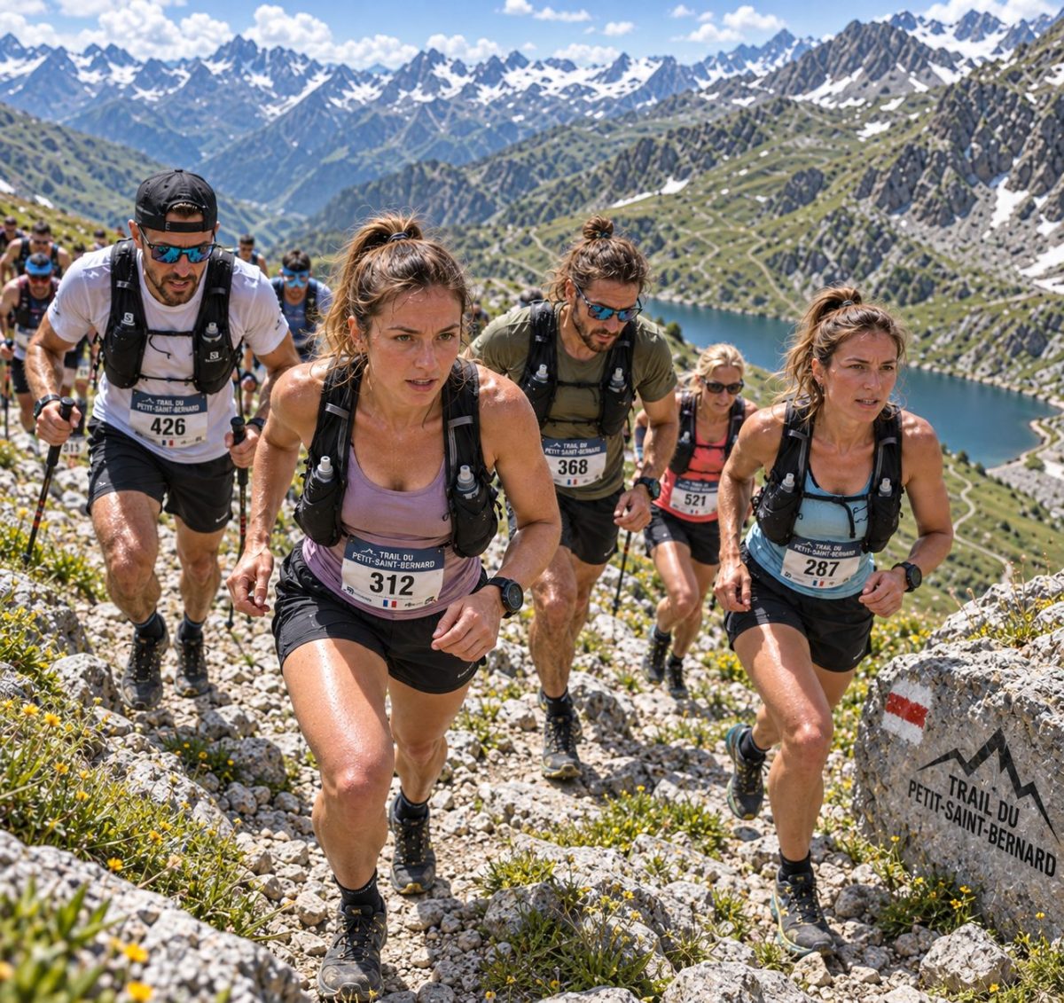Des concurrents du Trail du PEtit Saint-Bernard 2026