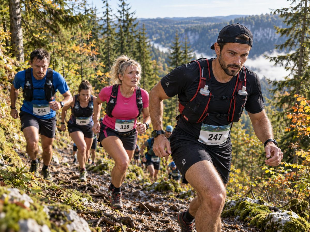 Des coureurs et des coureuses lors du Trail des Petits Sapins 2026