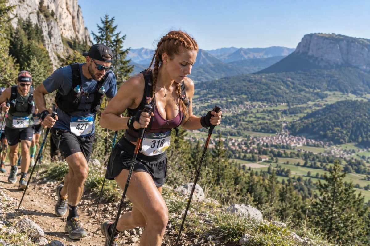Des participants du trail du Tétras-Lyre 2026