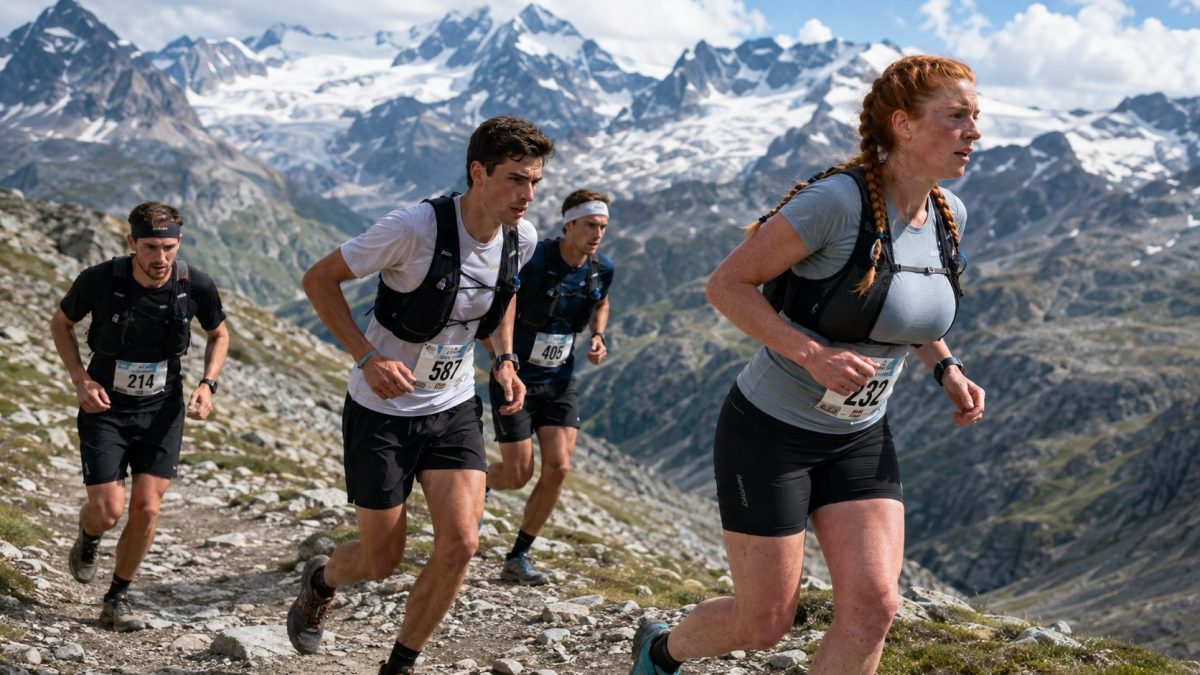 Des concurrents de l'Ultra Trail de Monte Rosa 2026