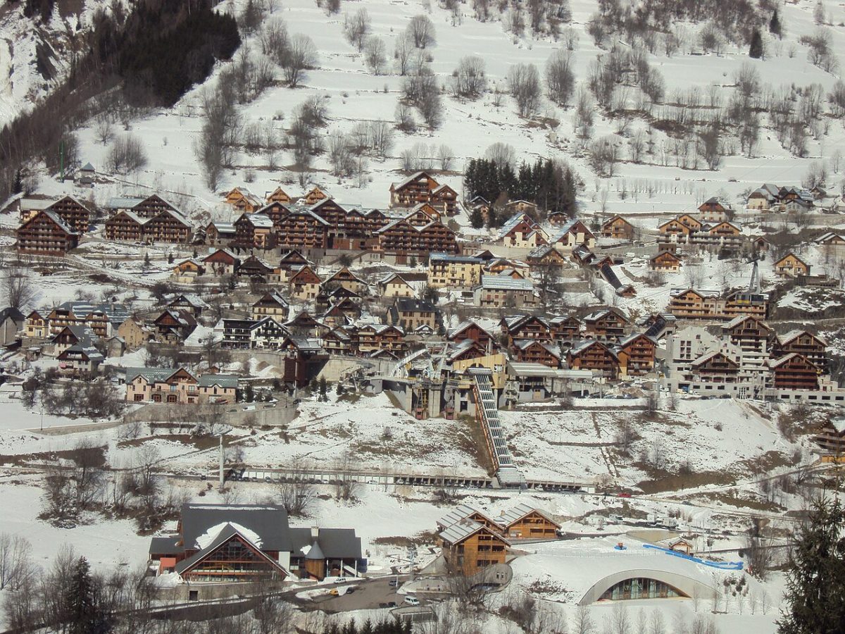 La station de Vaujany en hiver