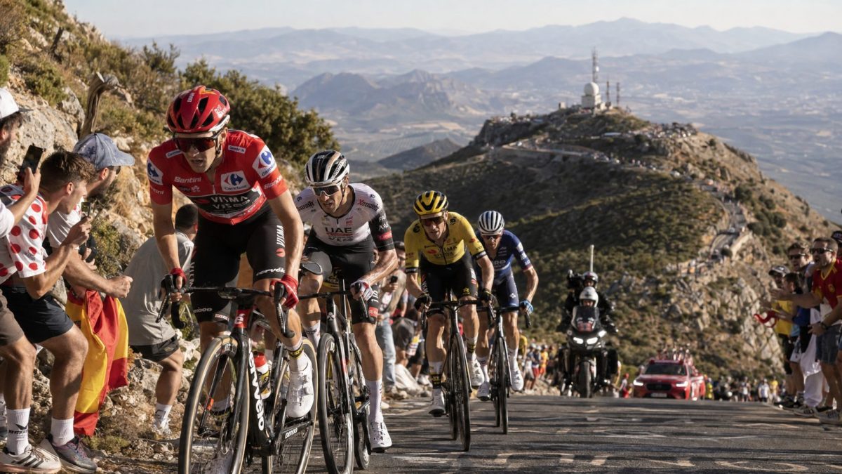 Des coureurs de la Vuelta en pleine ascension