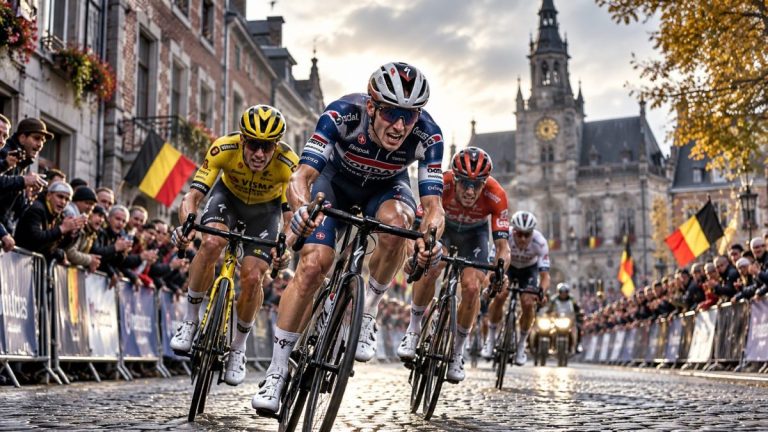 Le peloton du Binche-Chimay-Binche 2026