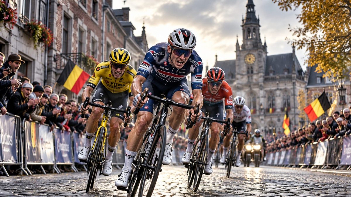 Le peloton du Binche-Chimay-Binche 2026