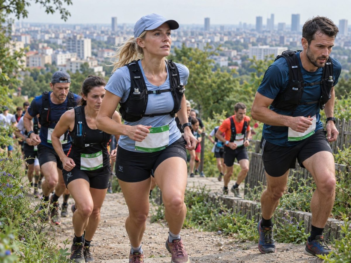 Des coureuses et coureurs du Trail des Hauteurs